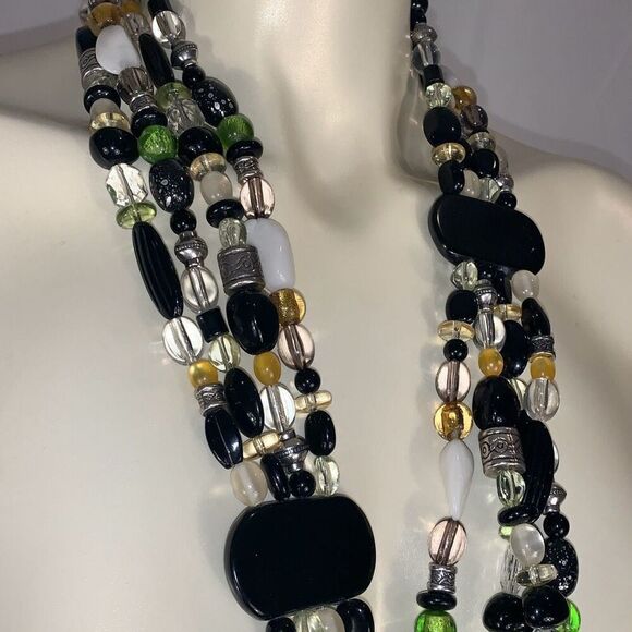 Vintage 90’s Beaded Hip Belt Coldwater Creek Multi Beaded Boho Statement Belt XL - Picture 16 of 16